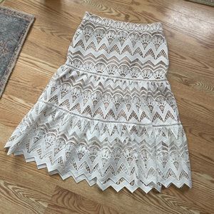 Lace midi skirt